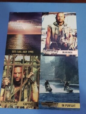 Waterworld 1995 Action Movie Uncut Promo Card Sheet Fleer Ultra Gold Holographic